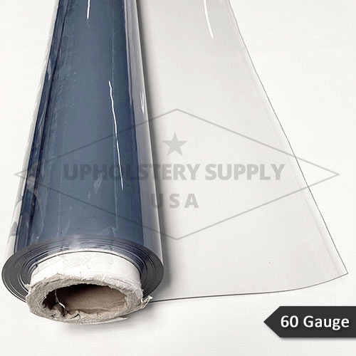 Clear Plastic Vinyl Fabric 04 Gauge 60 Gauge Sizes by the Yard DIY Table  Covers Machinery Recreational Use Waterproof Covering Lining 